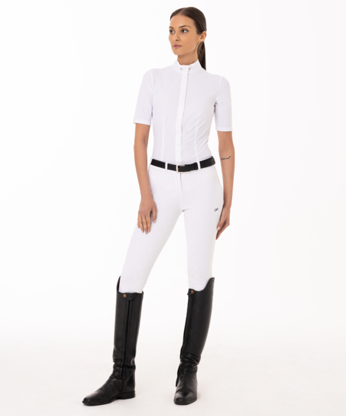 competition short sleeve white outfit