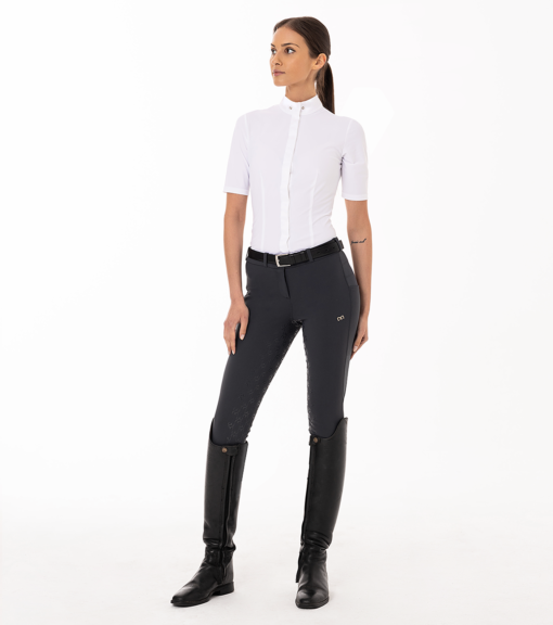 breeches grey front with white shirt