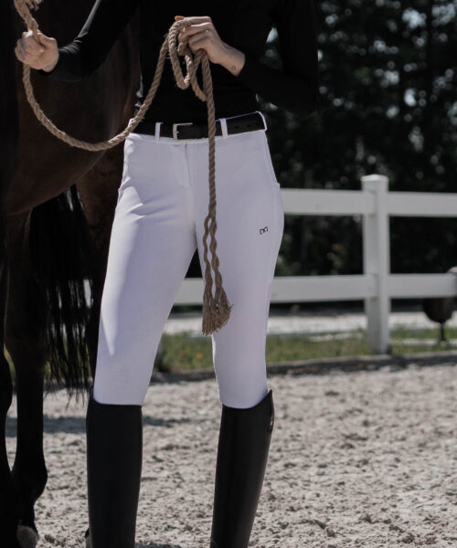 white competition breeches lifestyle