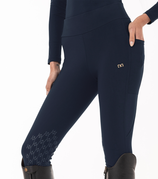 Navy Women's compression riding leggings front