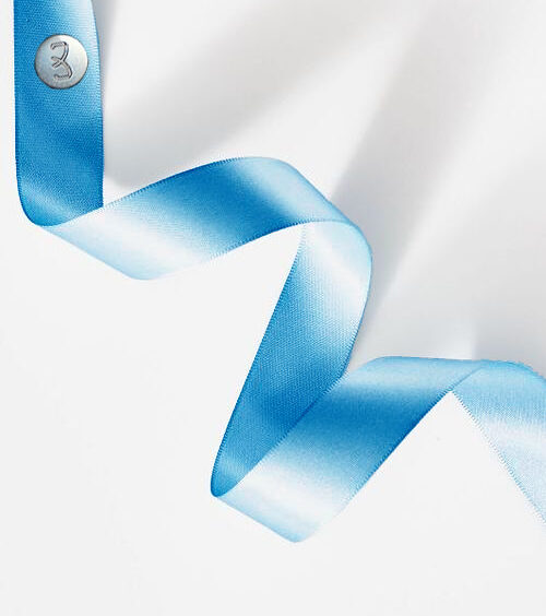 light blue self-tie bowtie for competition shirt